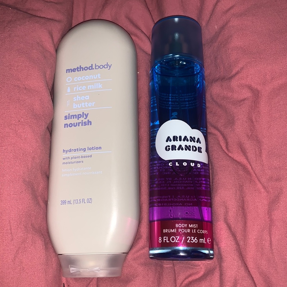 Method body - coconut and rice milk, Ariana grand cloud